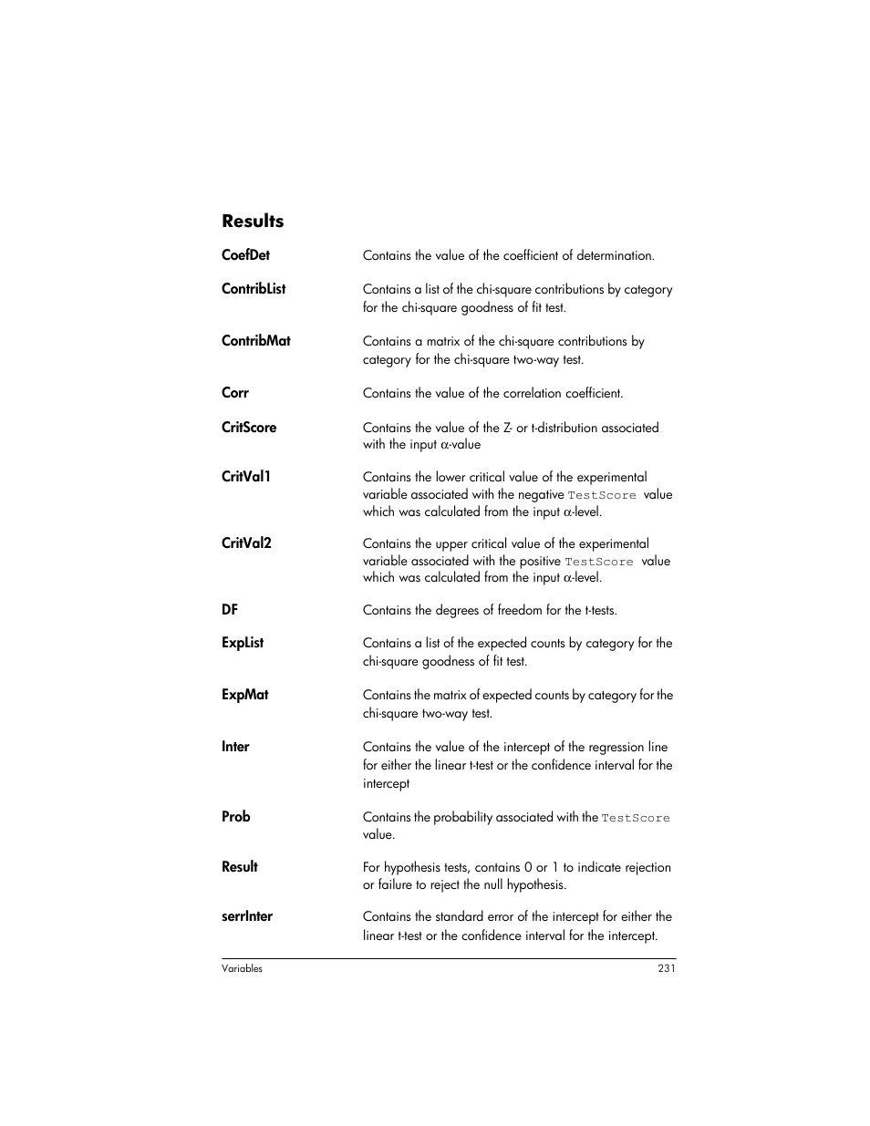 Results | HP Prime Graphing Wireless Calculator User Manual | Page 235 / 334