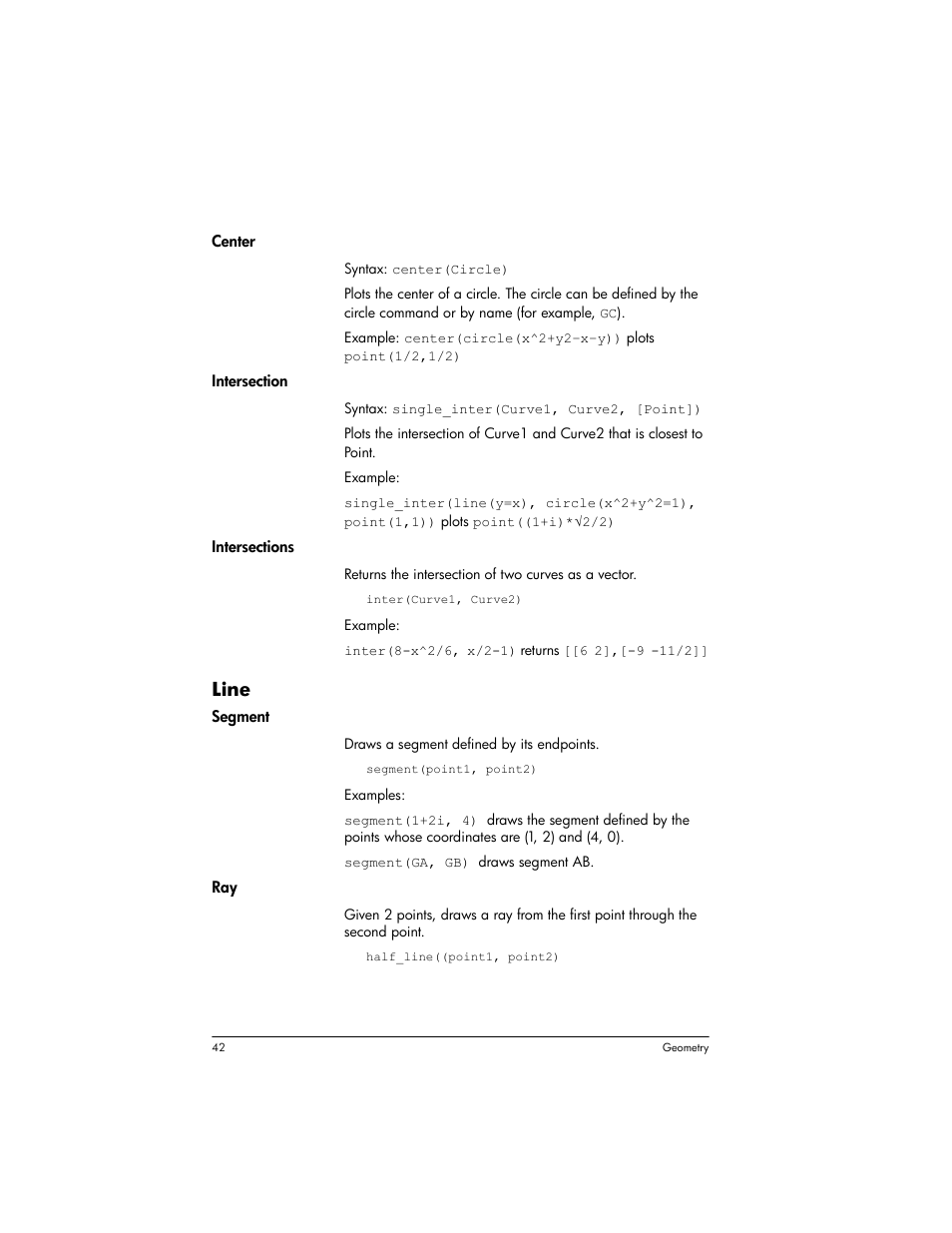 Line | HP Prime Graphing Wireless Calculator User Manual | Page 46 / 334