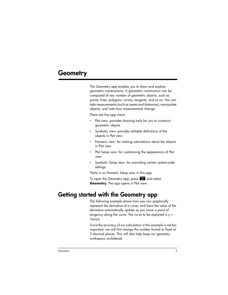 Geometry, Getting started with the geometry app, 1geometry | HP Prime Graphing Wireless Calculator User Manual | Page 9 / 334