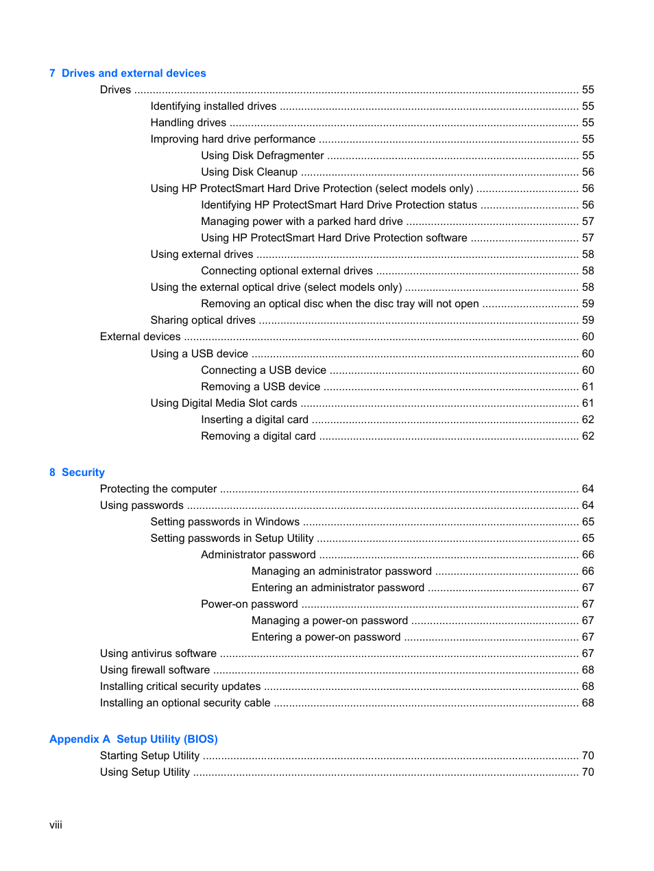 HP Envy 13t-1100 CTO Notebook PC User Manual | Page 8 / 95