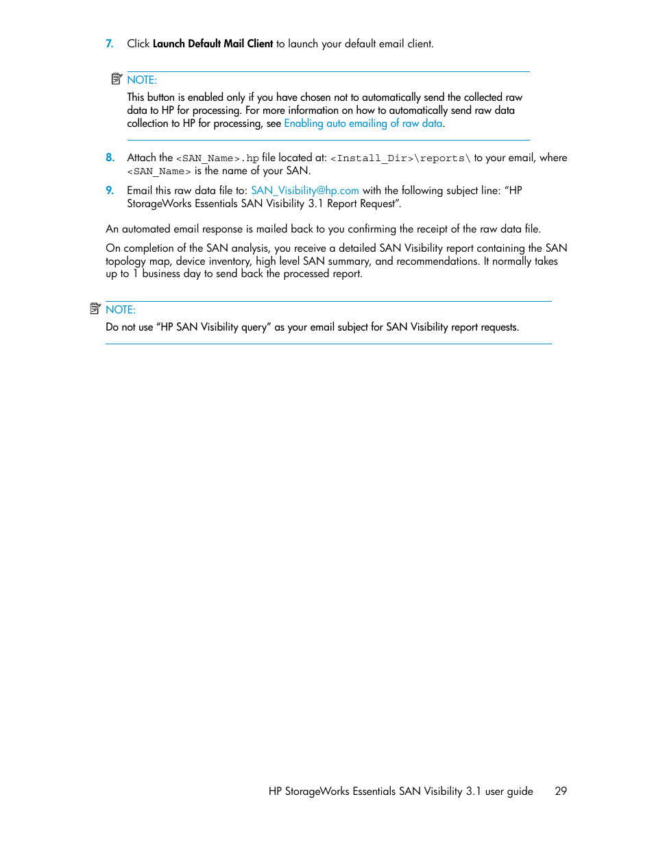 HP SAN User Manual | Page 29 / 45