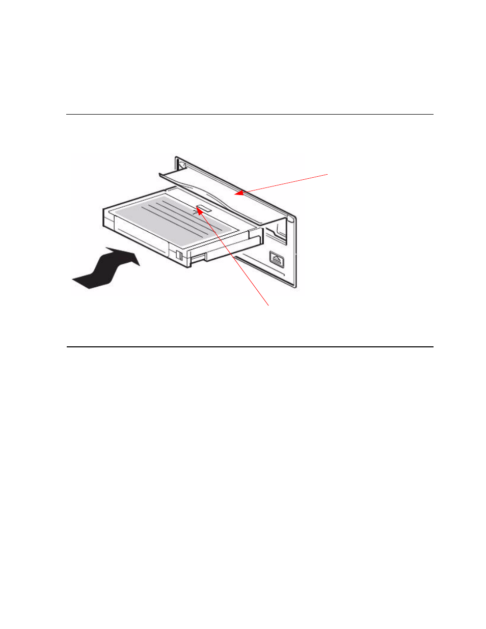 Loading and unloading tape cartridges, Inserting tape cartridges, Figure 3-2 | Inserting a tape cartridge | HP NonStop G-Series User Manual | Page 19 / 38