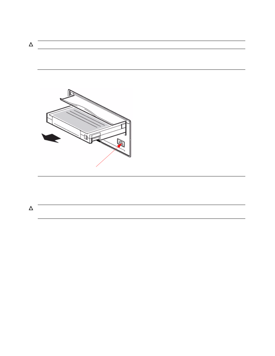 Removing tape cartridges, Figure 3-3, Ejecting a cartridge | HP NonStop G-Series User Manual | Page 20 / 38