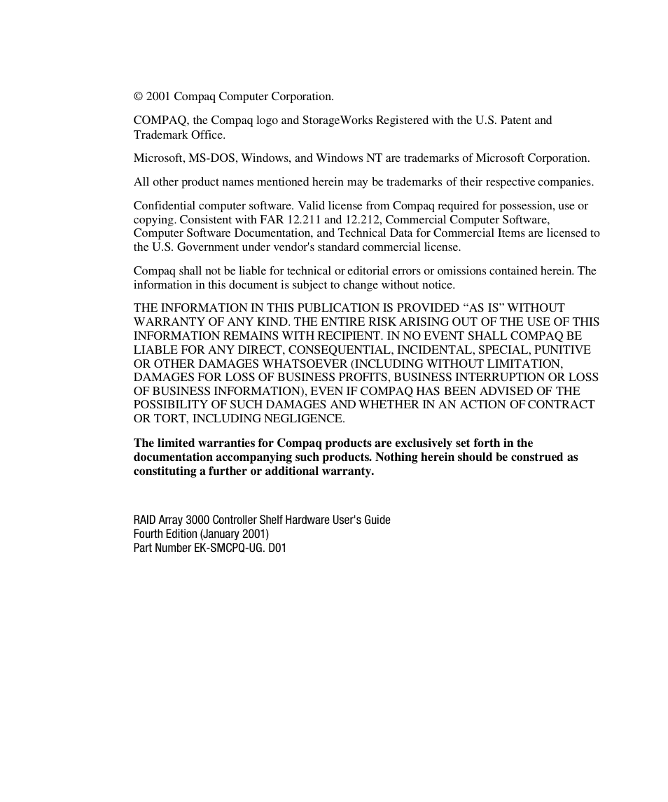 HP StorageWorks 3000 RAID Array User Manual | Page 2 / 112