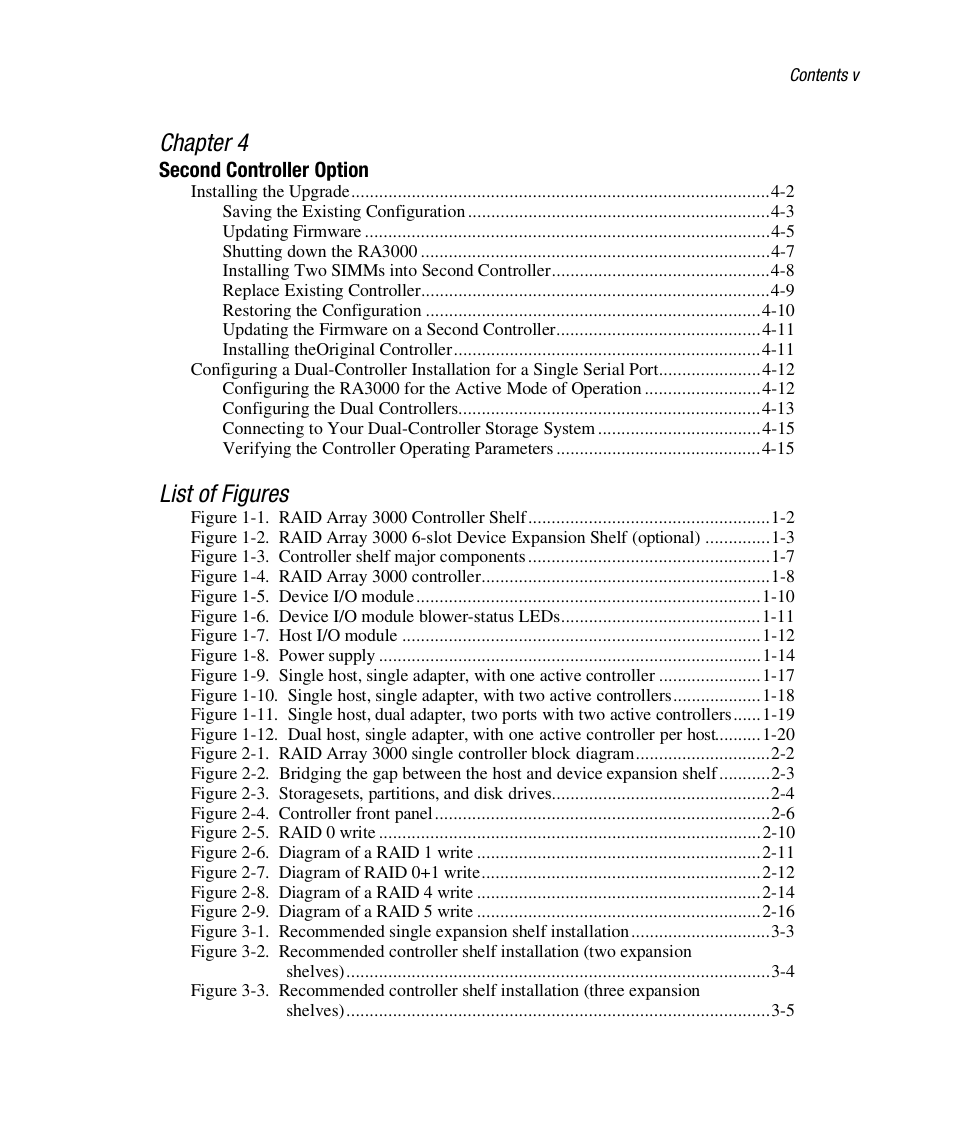 Chapter 4, List of figures | HP StorageWorks 3000 RAID Array User Manual | Page 5 / 112