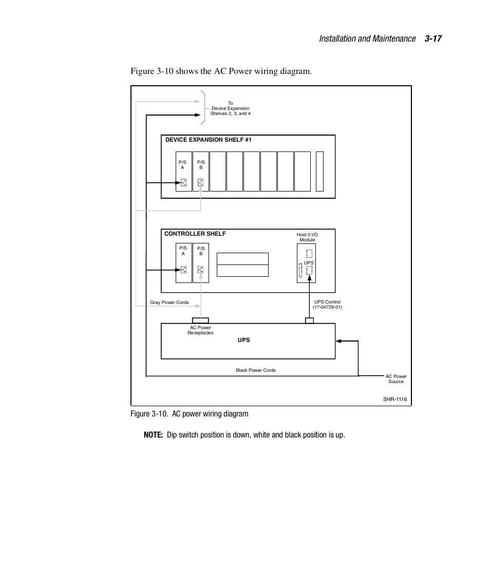 Figure 3-10 shows the ac power wiring diagram | HP StorageWorks 3000 RAID Array User Manual | Page 79 / 112