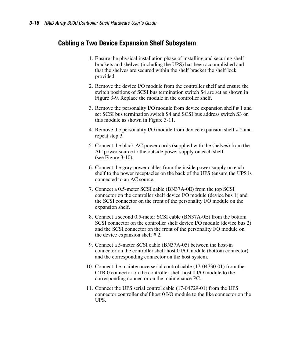 Cabling a two device expansion shelf subsystem | HP StorageWorks 3000 RAID Array User Manual | Page 80 / 112