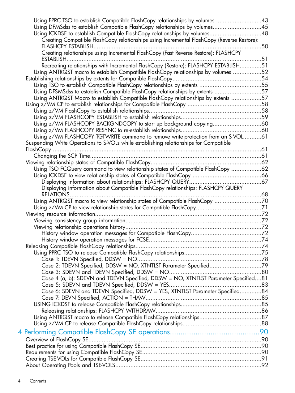 4 performing compatible flashcopy se operations | HP XP7 Storage User Manual | Page 4 / 123