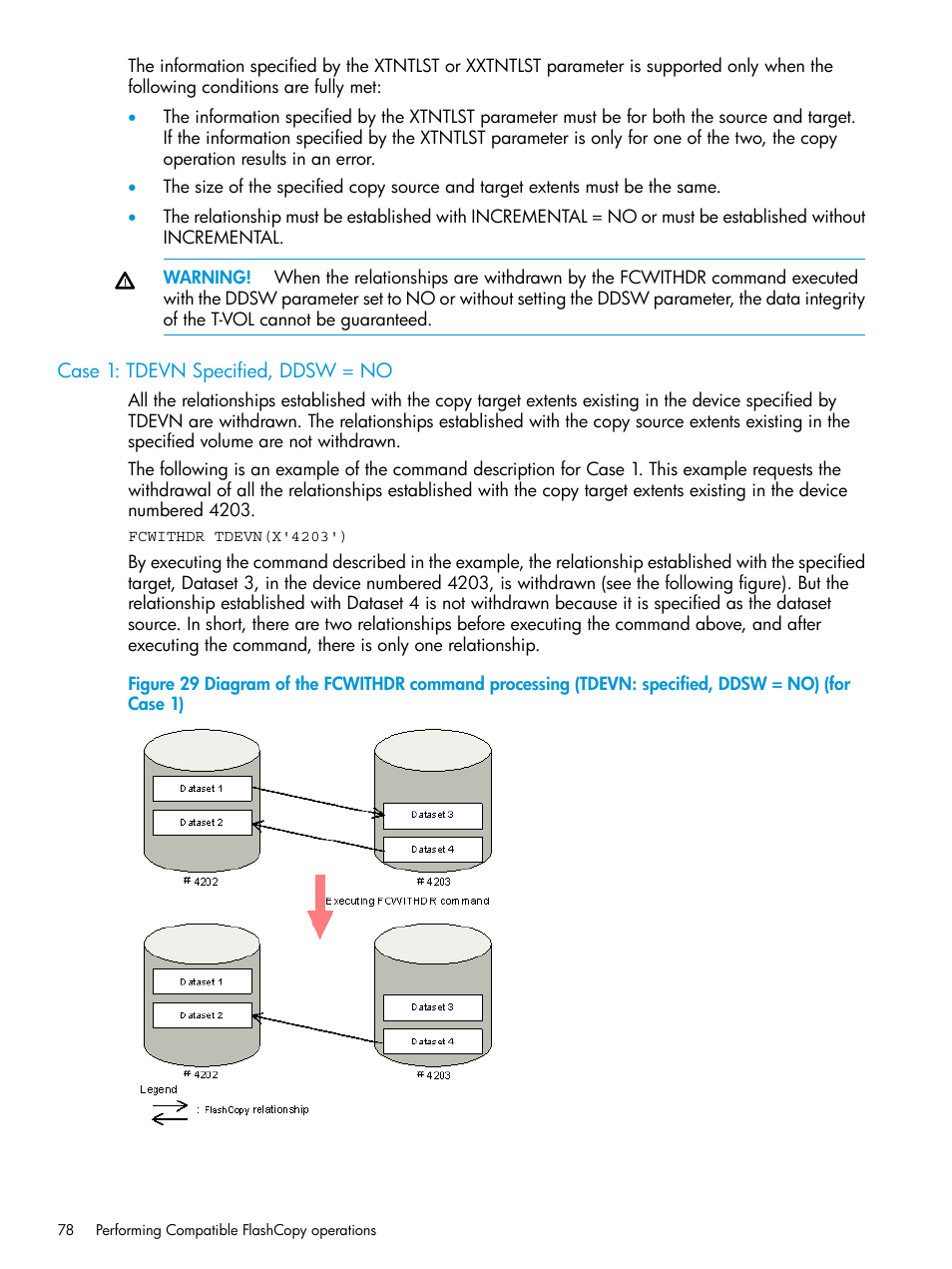 Case 1: tdevn specified, ddsw = no | HP XP7 Storage User Manual | Page 78 / 123