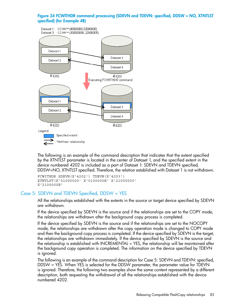 Case 5: sdevn and tdevn specified, ddsw = yes | HP XP7 Storage User Manual | Page 83 / 123