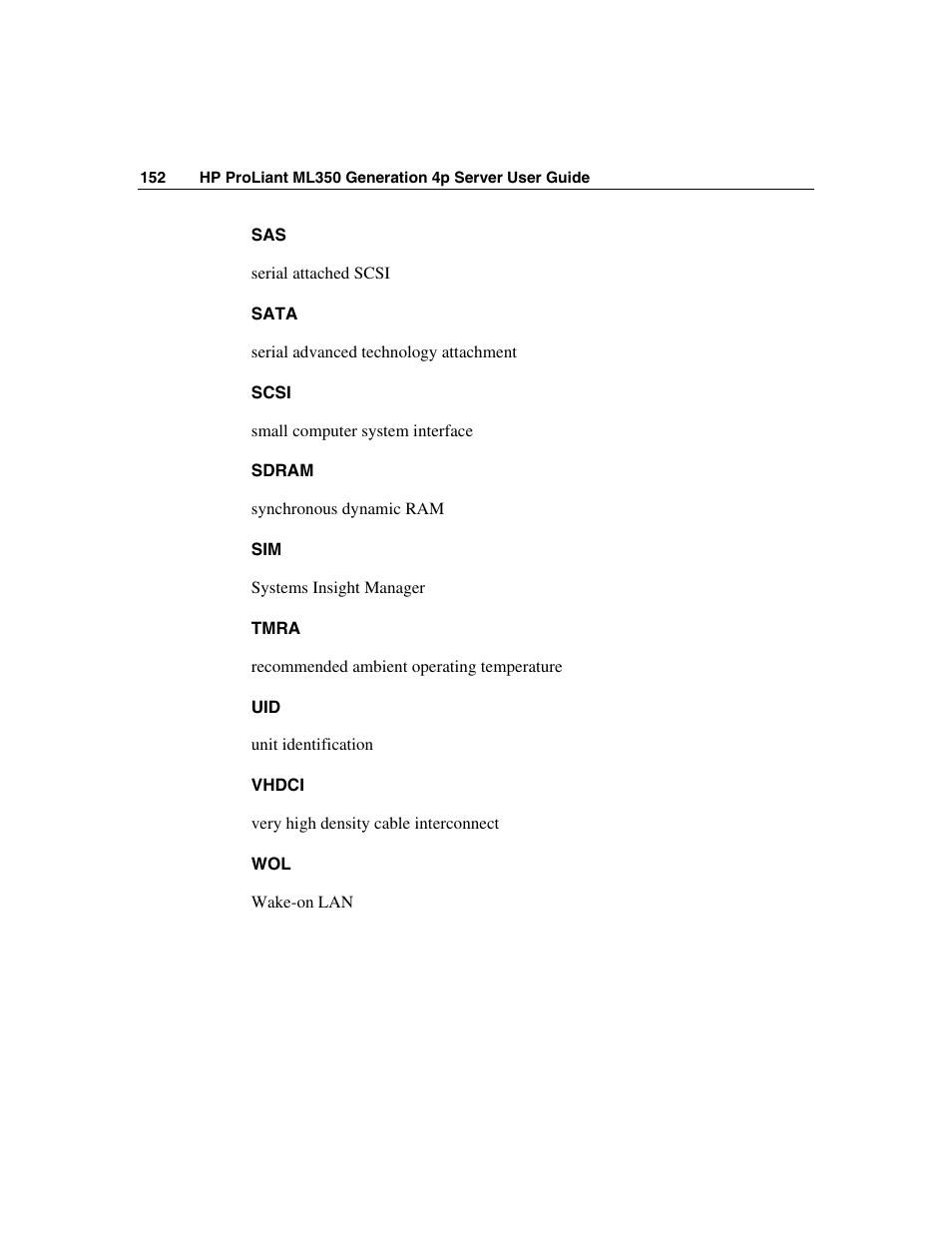 HP ProLiant ML350 G4 Server User Manual | Page 152 / 156