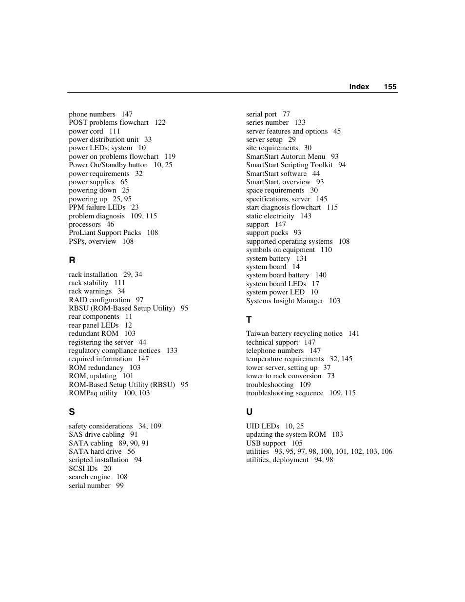 HP ProLiant ML350 G4 Server User Manual | Page 155 / 156