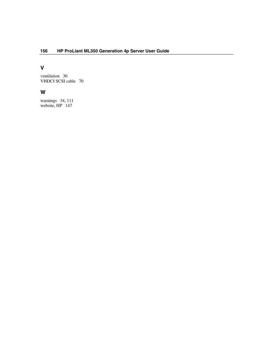 HP ProLiant ML350 G4 Server User Manual | Page 156 / 156