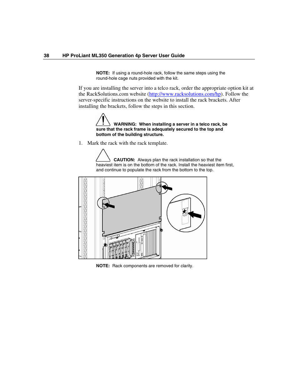 HP ProLiant ML350 G4 Server User Manual | Page 38 / 156