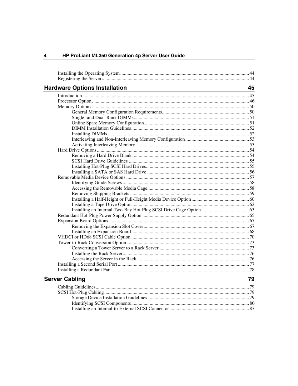 HP ProLiant ML350 G4 Server User Manual | Page 4 / 156