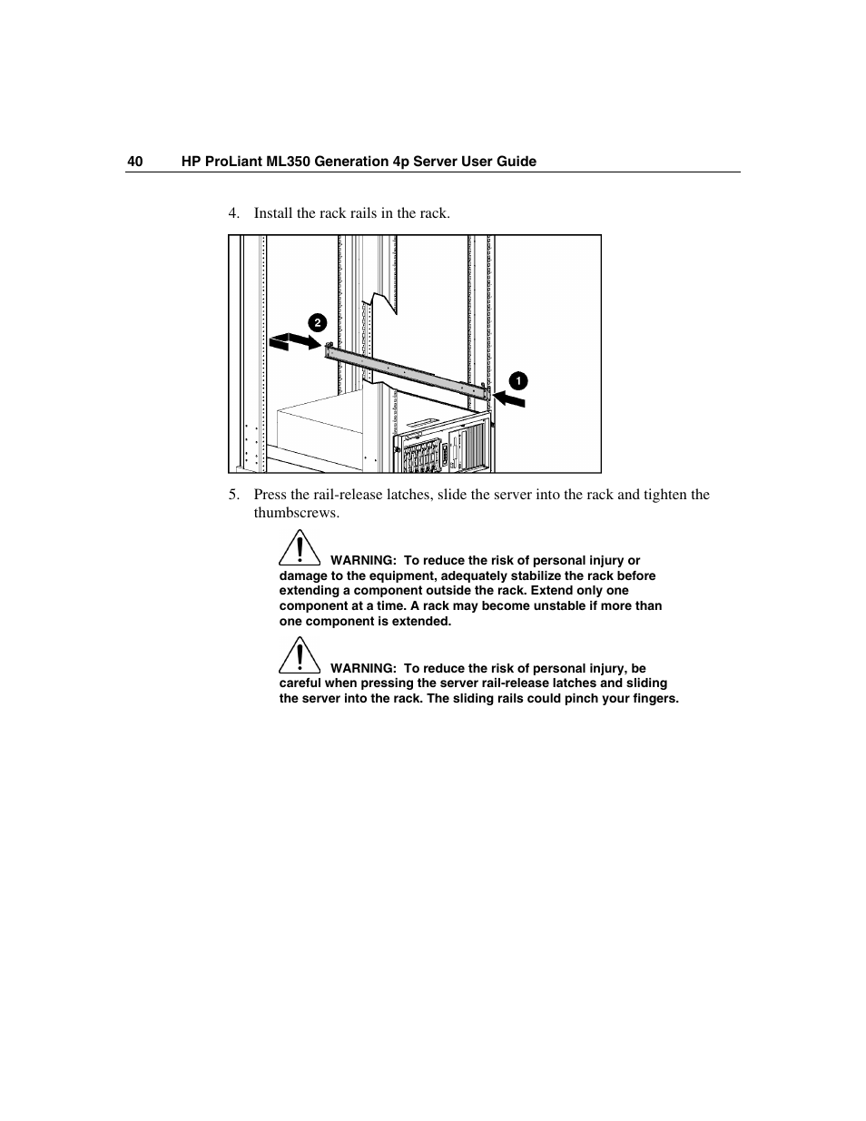 HP ProLiant ML350 G4 Server User Manual | Page 40 / 156