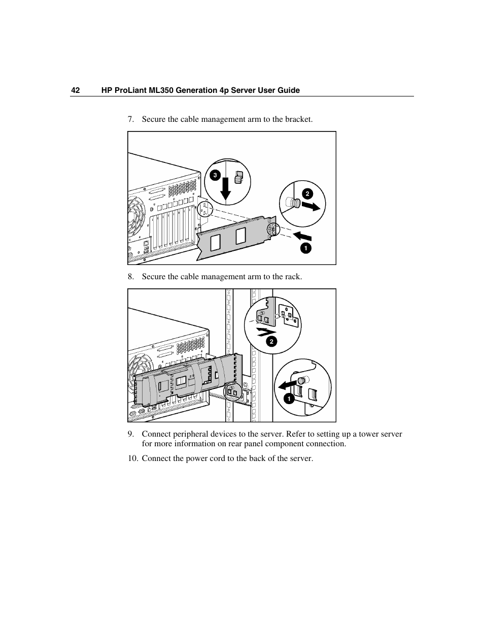 HP ProLiant ML350 G4 Server User Manual | Page 42 / 156