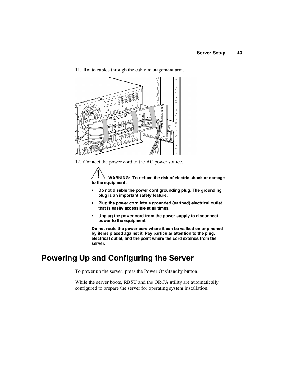 Powering up and configuring the server | HP ProLiant ML350 G4 Server User Manual | Page 43 / 156