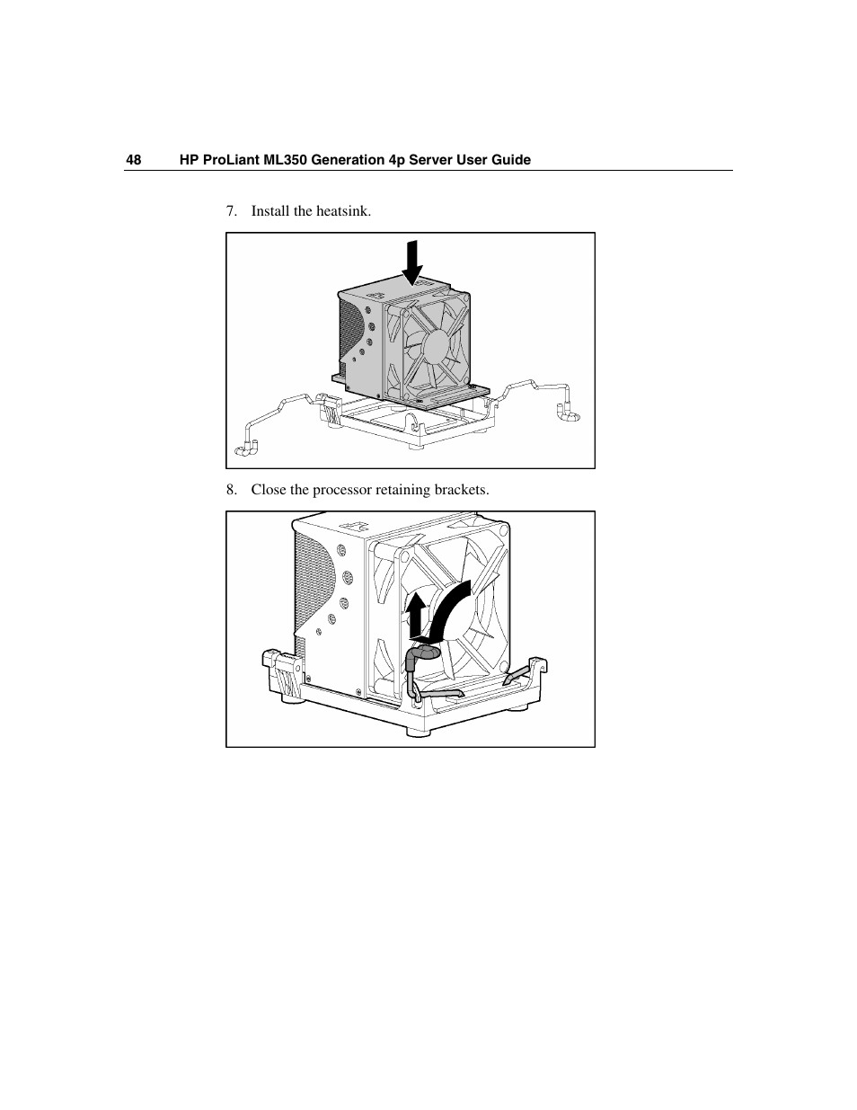 HP ProLiant ML350 G4 Server User Manual | Page 48 / 156