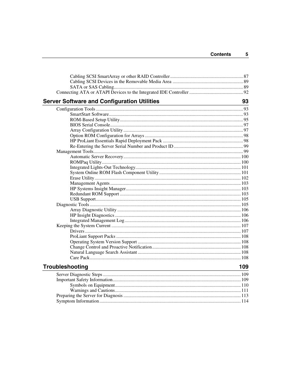 HP ProLiant ML350 G4 Server User Manual | Page 5 / 156