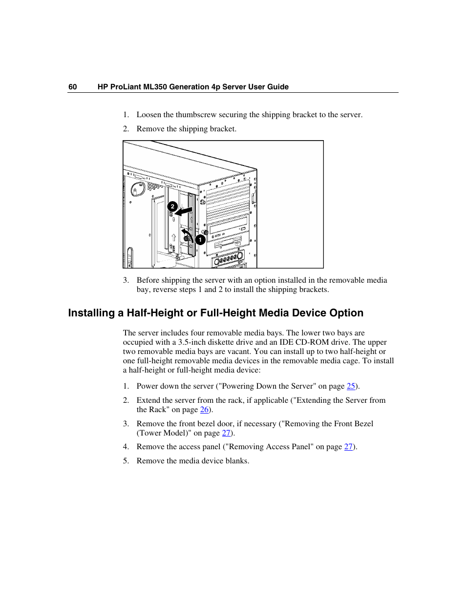 HP ProLiant ML350 G4 Server User Manual | Page 60 / 156