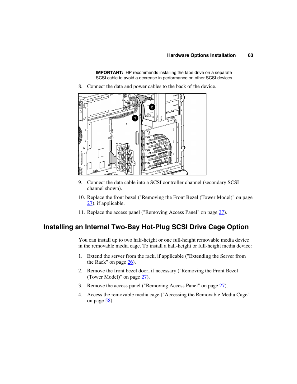 HP ProLiant ML350 G4 Server User Manual | Page 63 / 156