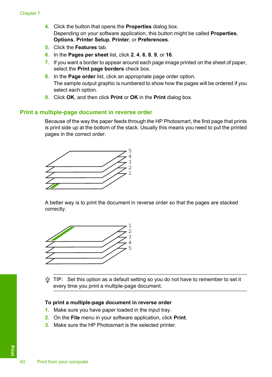 HP Photosmart D5345 Printer User Manual | Page 41 / 149