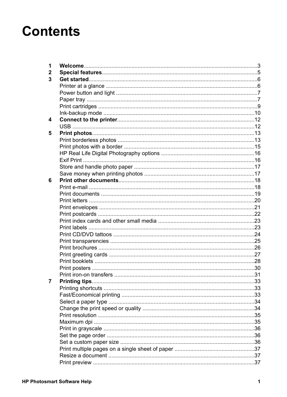 HP Deskjet D1341 Printer User Manual | Page 3 / 80