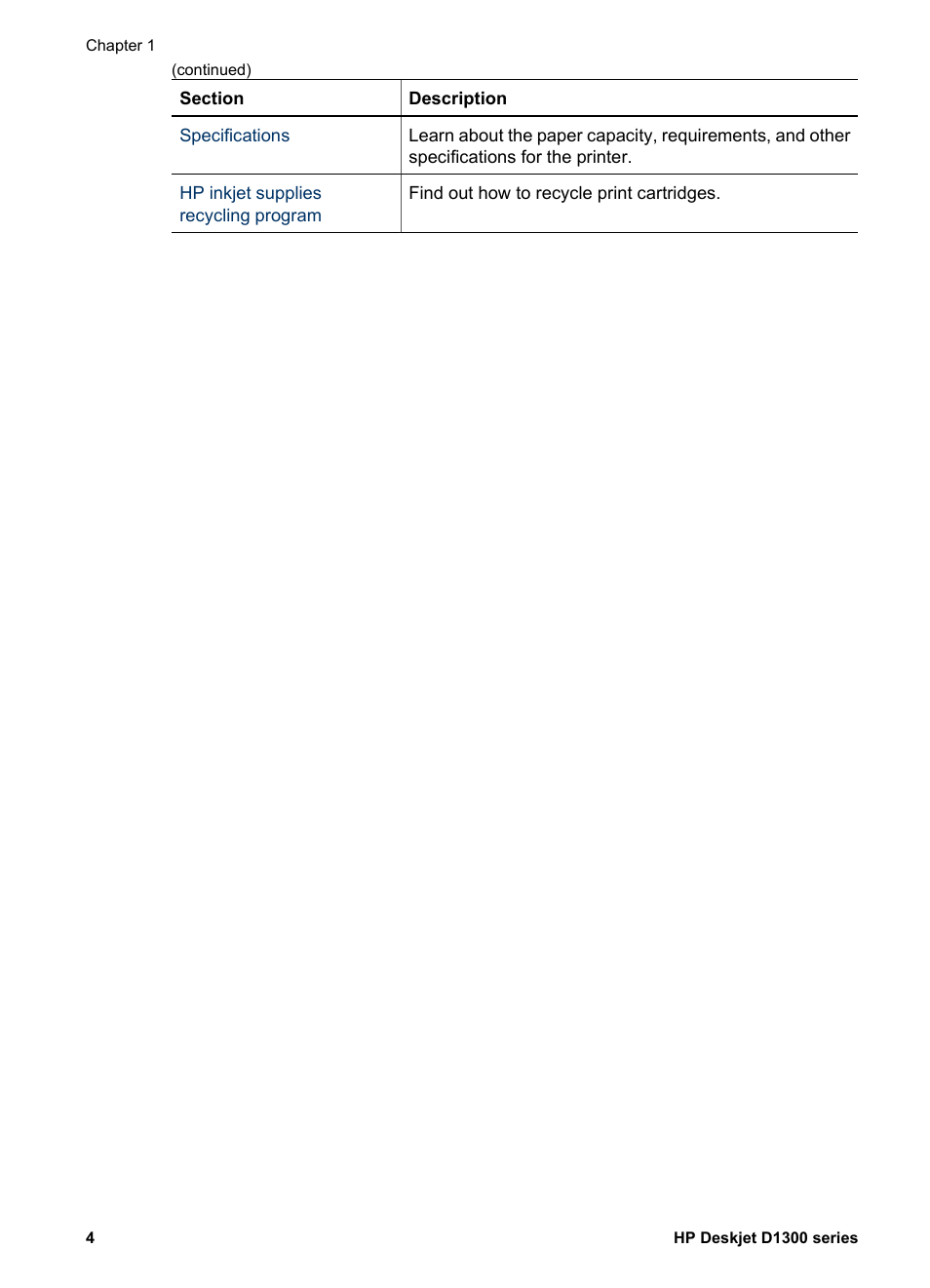 HP Deskjet D1341 Printer User Manual | Page 6 / 80