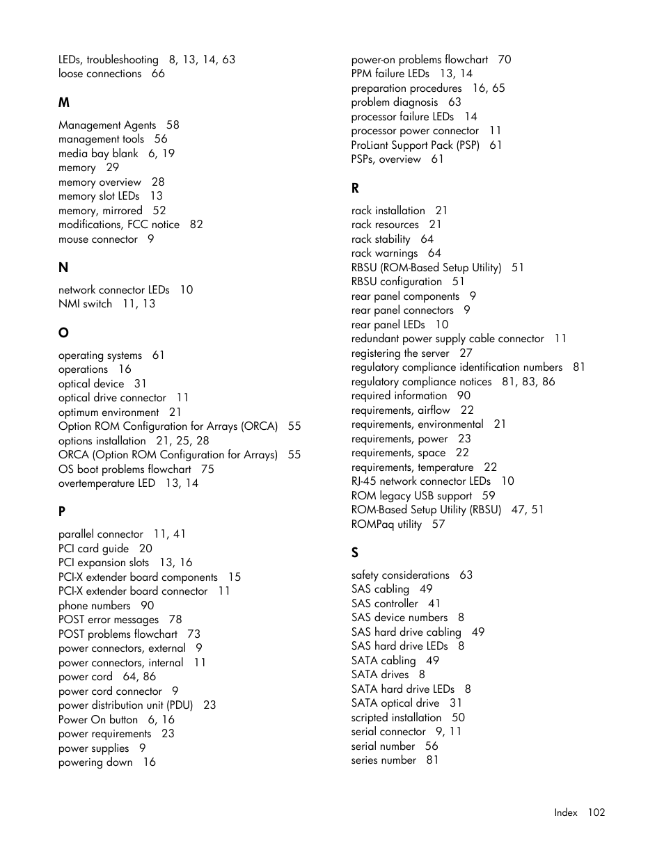 HP ProLiant ML310 G5p Server User Manual | Page 102 / 103