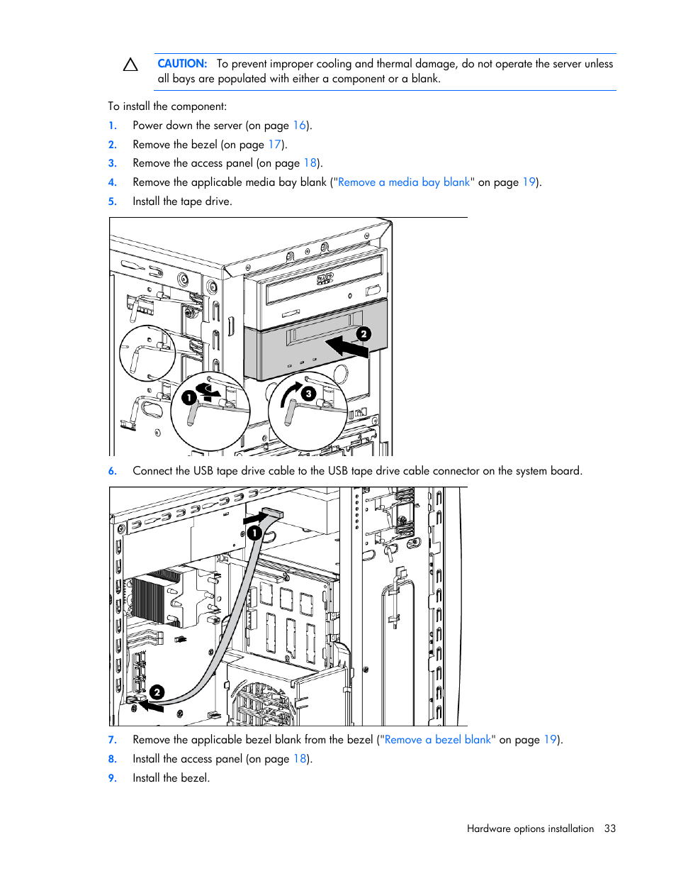 HP ProLiant ML310 G5p Server User Manual | Page 33 / 103