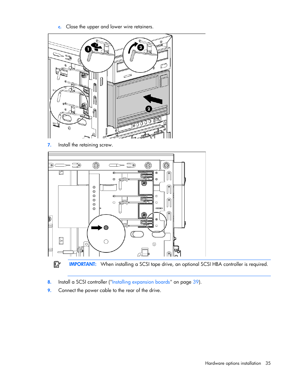 HP ProLiant ML310 G5p Server User Manual | Page 35 / 103