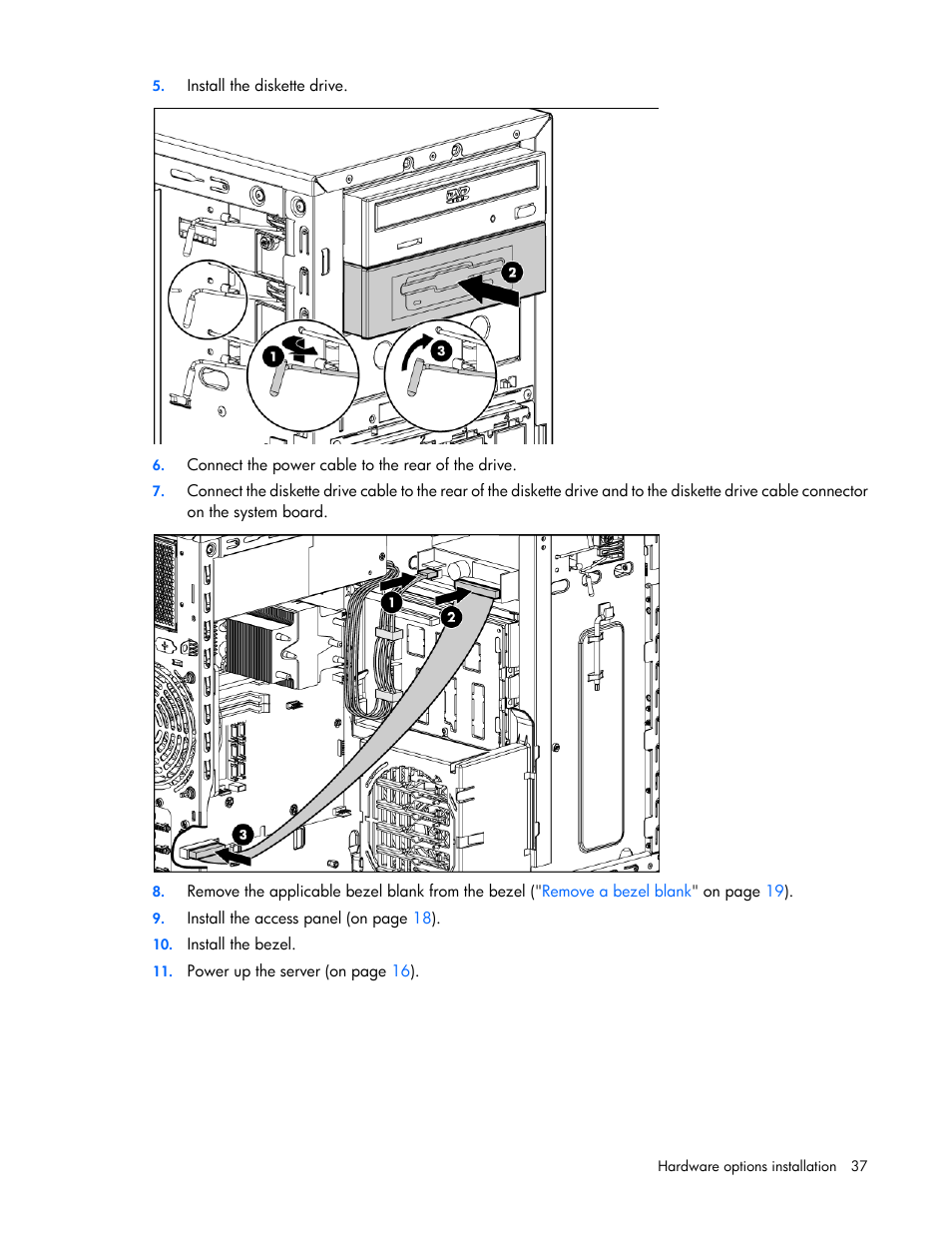 HP ProLiant ML310 G5p Server User Manual | Page 37 / 103