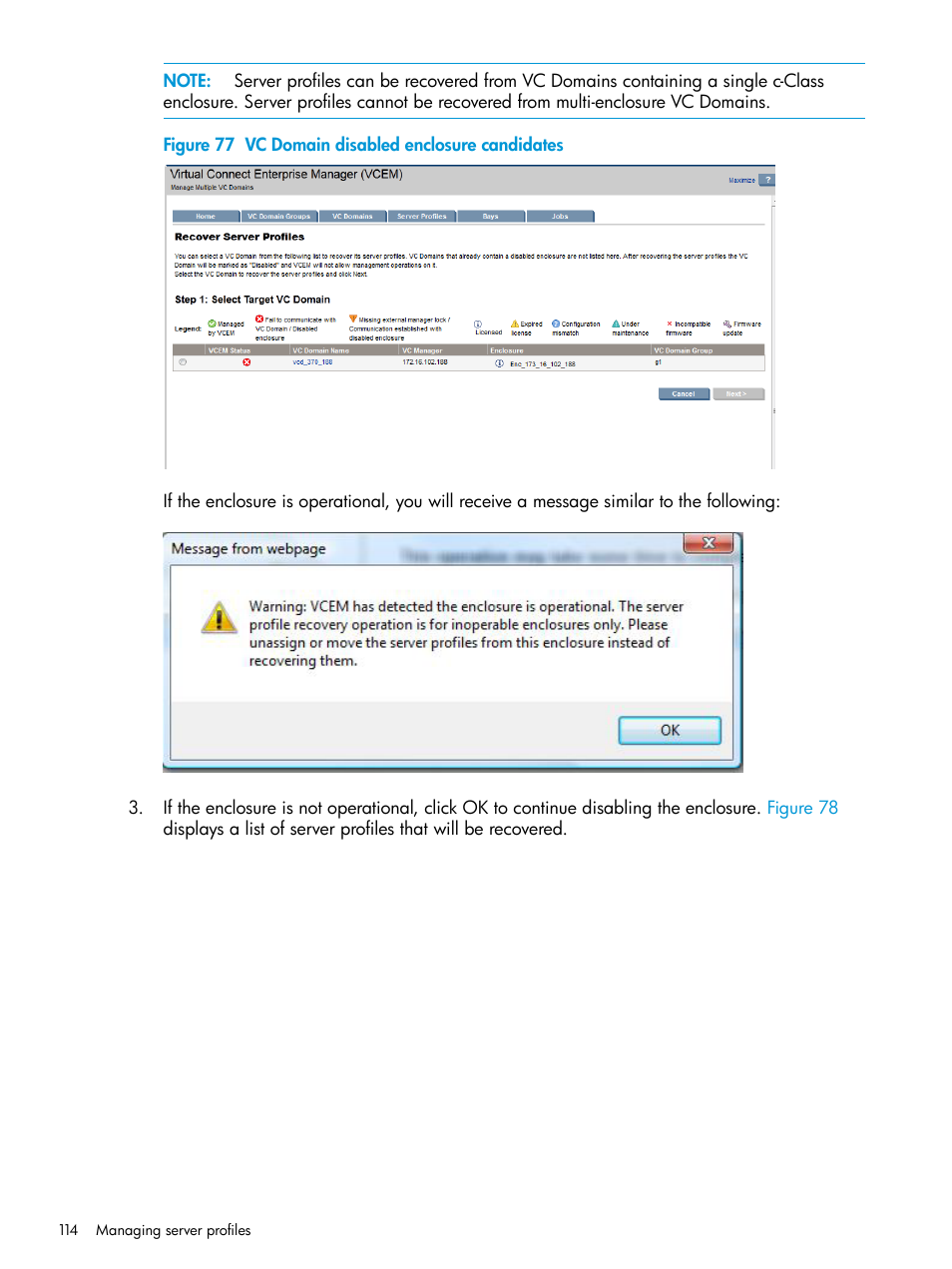 HP Virtual Connect Enterprise Manager Software User Manual | Page 114 / 195