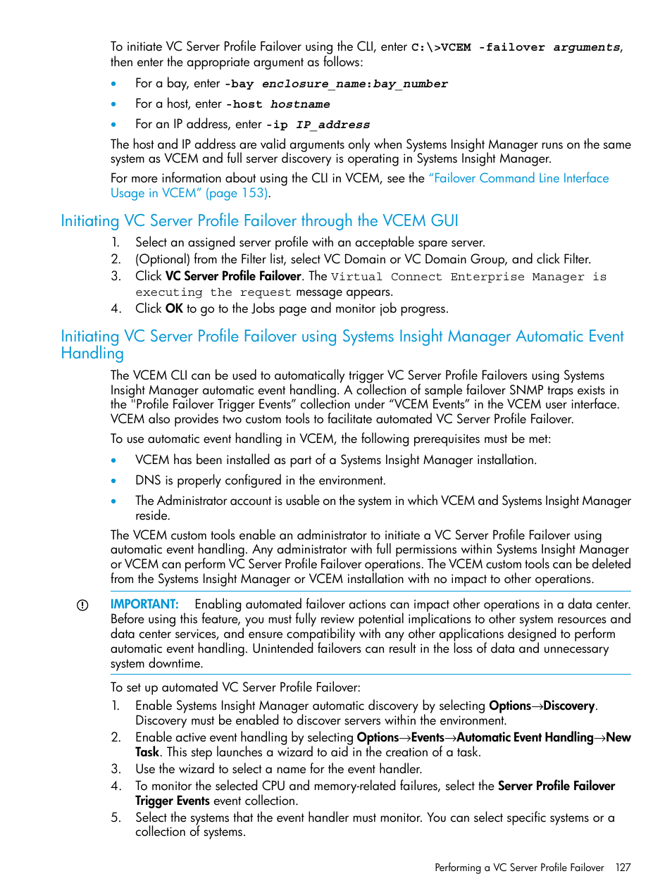 HP Virtual Connect Enterprise Manager Software User Manual | Page 127 / 195