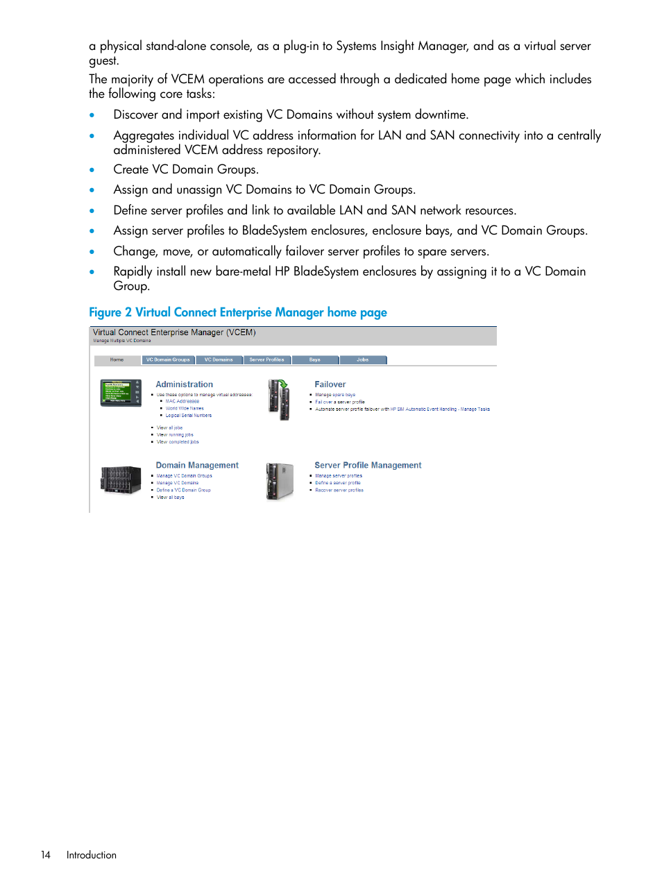 HP Virtual Connect Enterprise Manager Software User Manual | Page 14 / 195