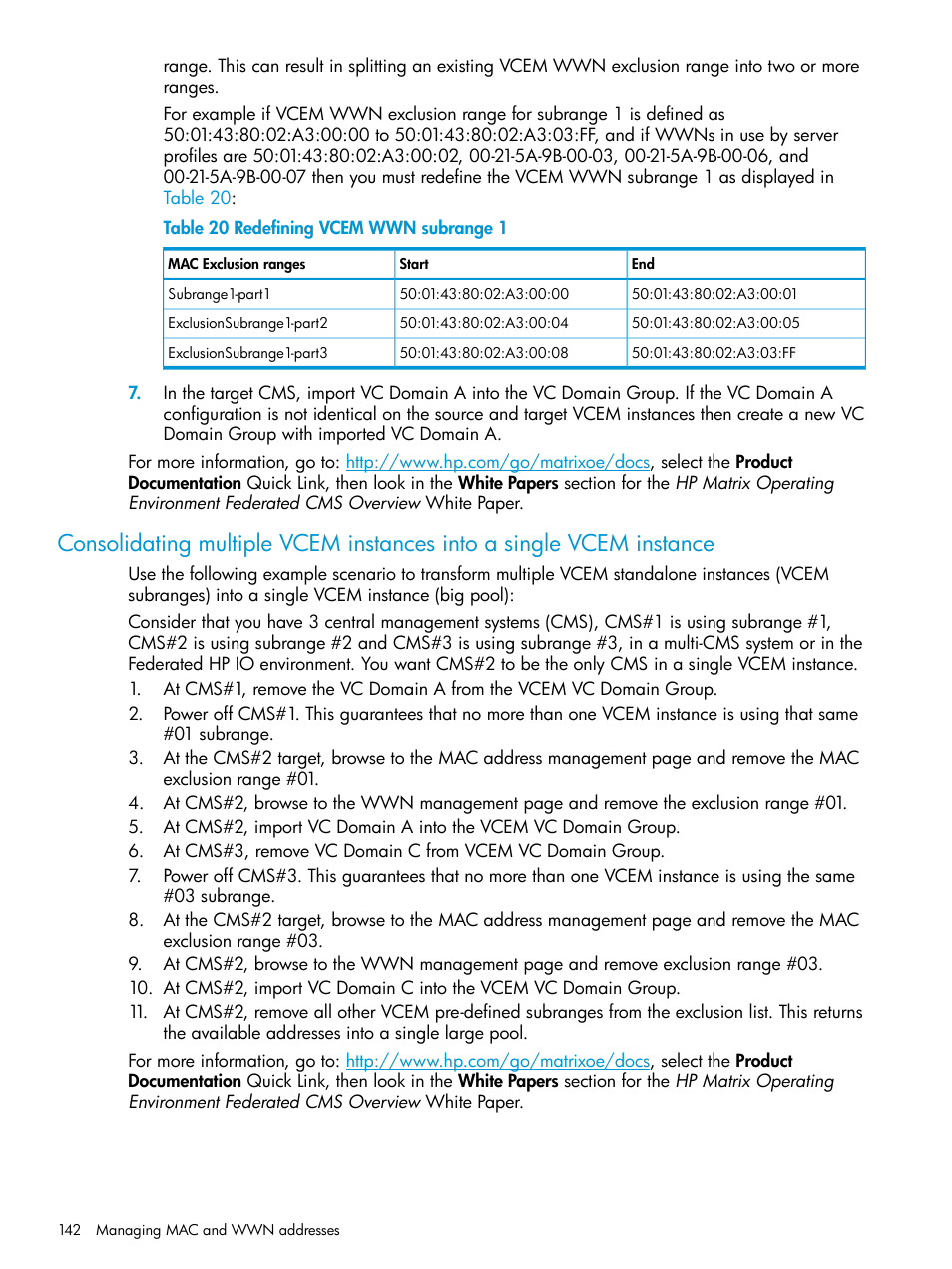 HP Virtual Connect Enterprise Manager Software User Manual | Page 142 / 195