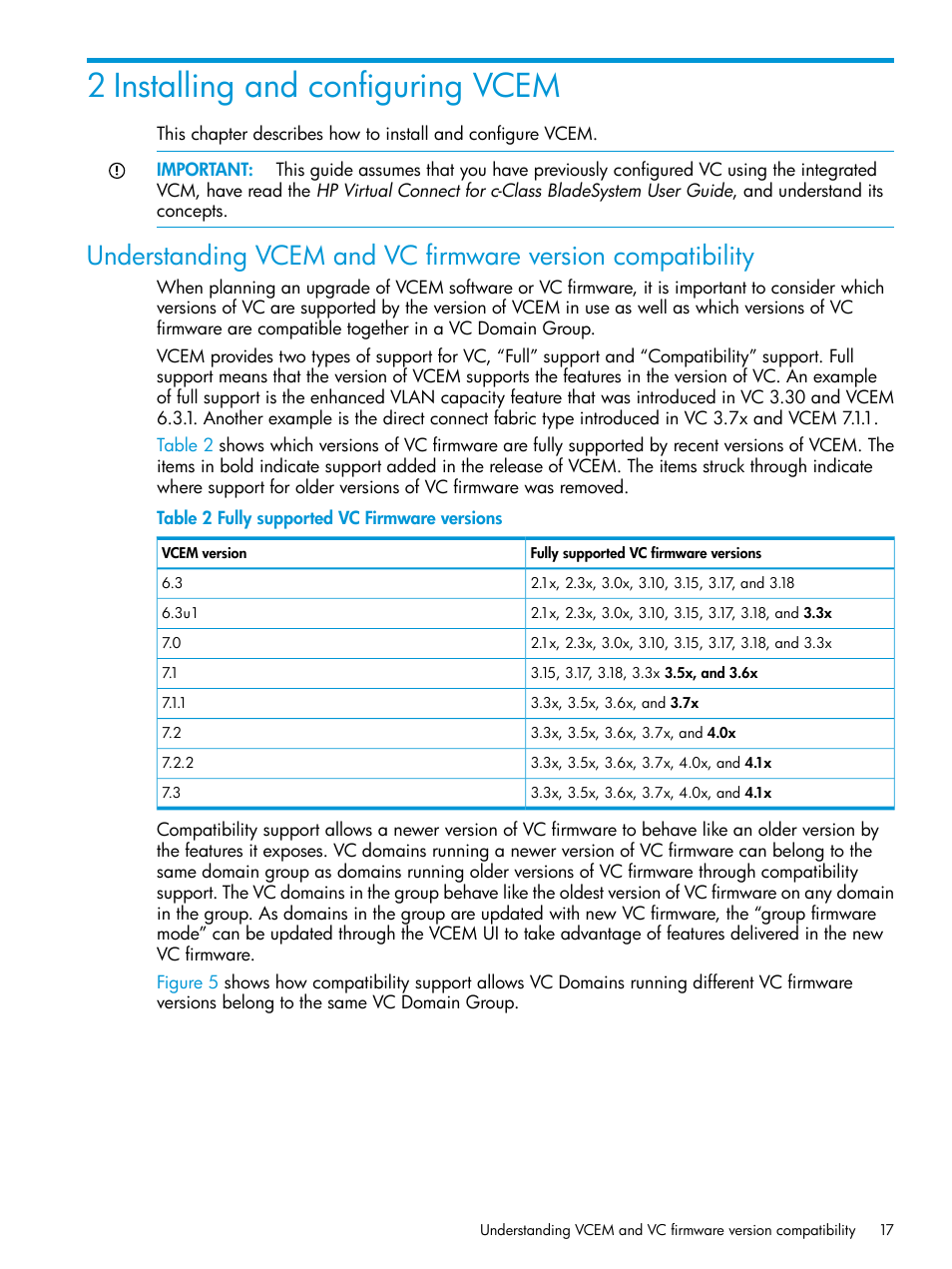 2 installing and configuring vcem | HP Virtual Connect Enterprise Manager Software User Manual | Page 17 / 195