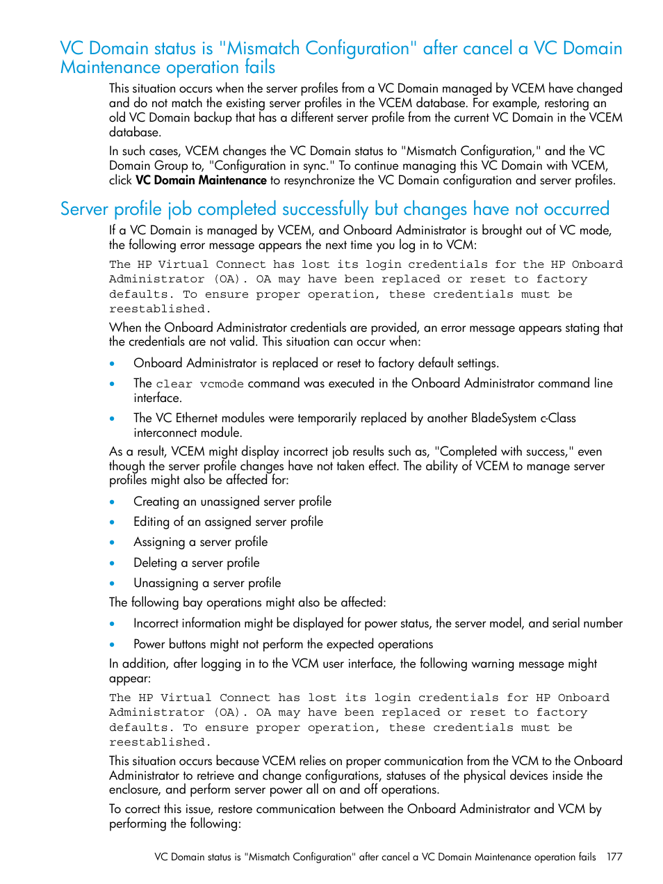 HP Virtual Connect Enterprise Manager Software User Manual | Page 177 / 195