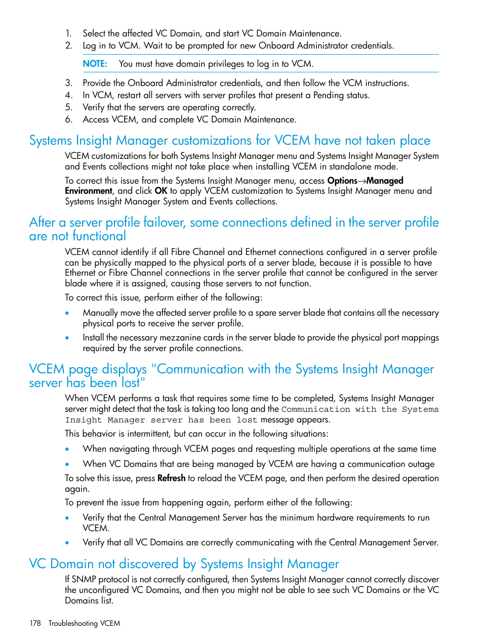 HP Virtual Connect Enterprise Manager Software User Manual | Page 178 / 195