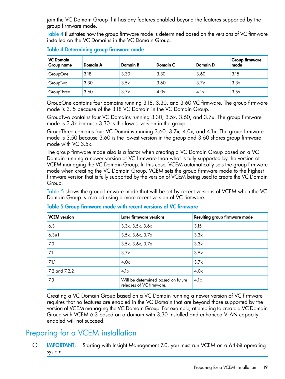 Preparing for a vcem installation | HP Virtual Connect Enterprise Manager Software User Manual | Page 19 / 195