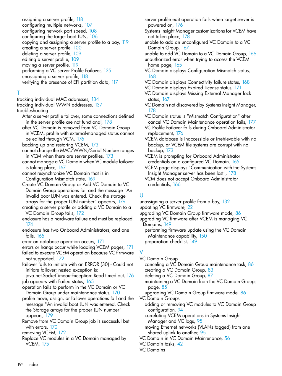 HP Virtual Connect Enterprise Manager Software User Manual | Page 194 / 195