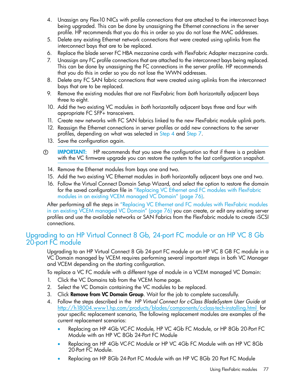 HP Virtual Connect Enterprise Manager Software User Manual | Page 77 / 195