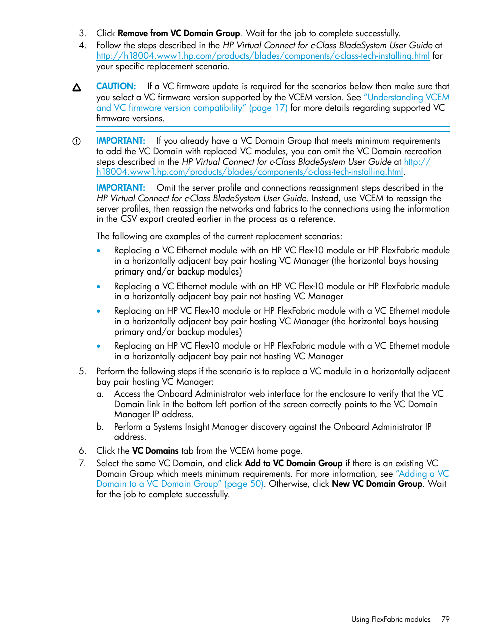 HP Virtual Connect Enterprise Manager Software User Manual | Page 79 / 195