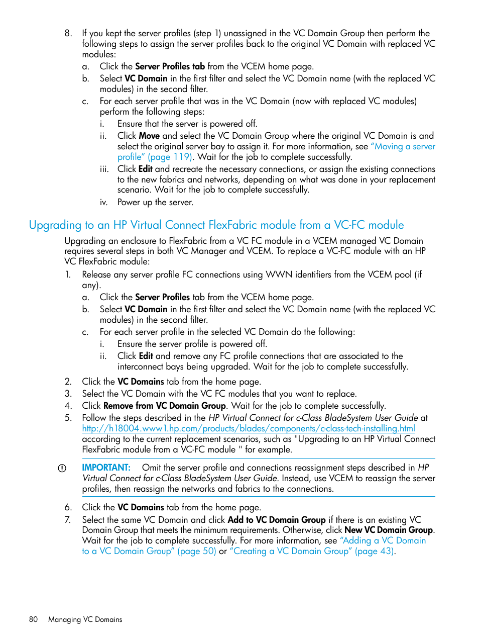 HP Virtual Connect Enterprise Manager Software User Manual | Page 80 / 195