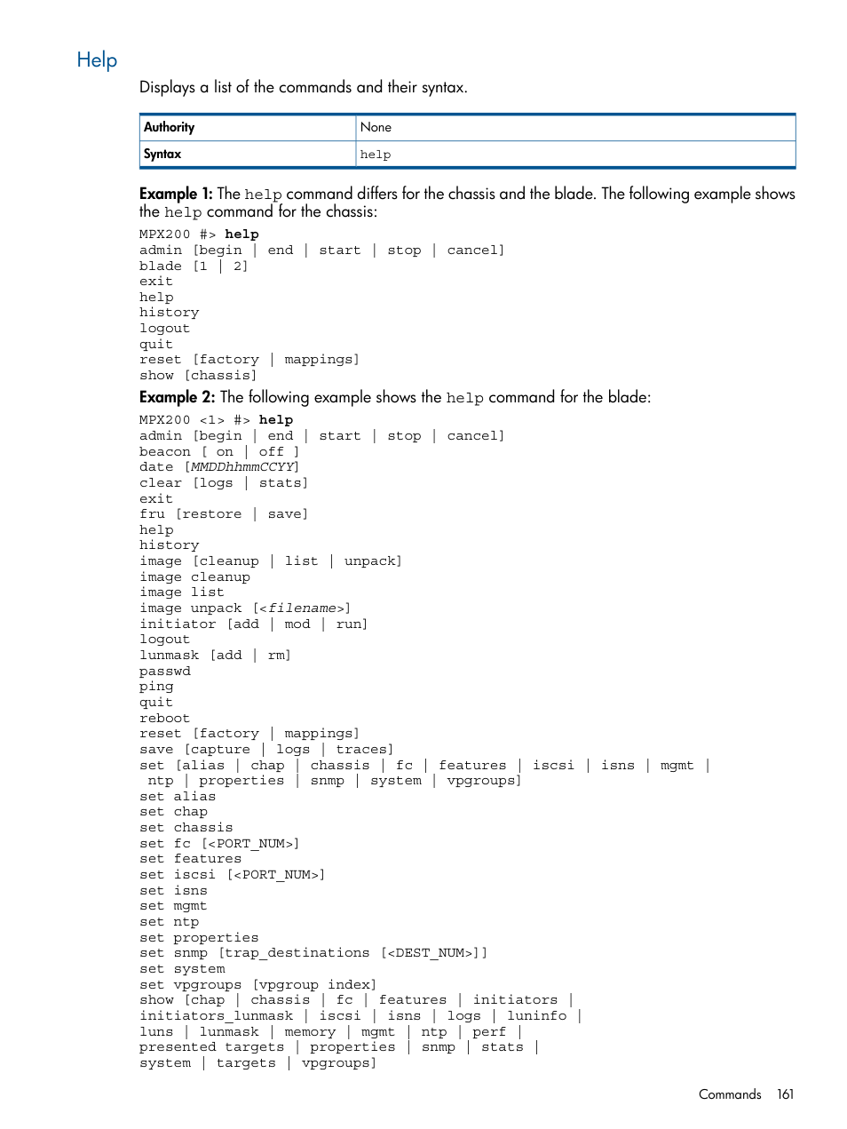 Help | HP MPX200 Multifunction Router User Manual | Page 161 / 258