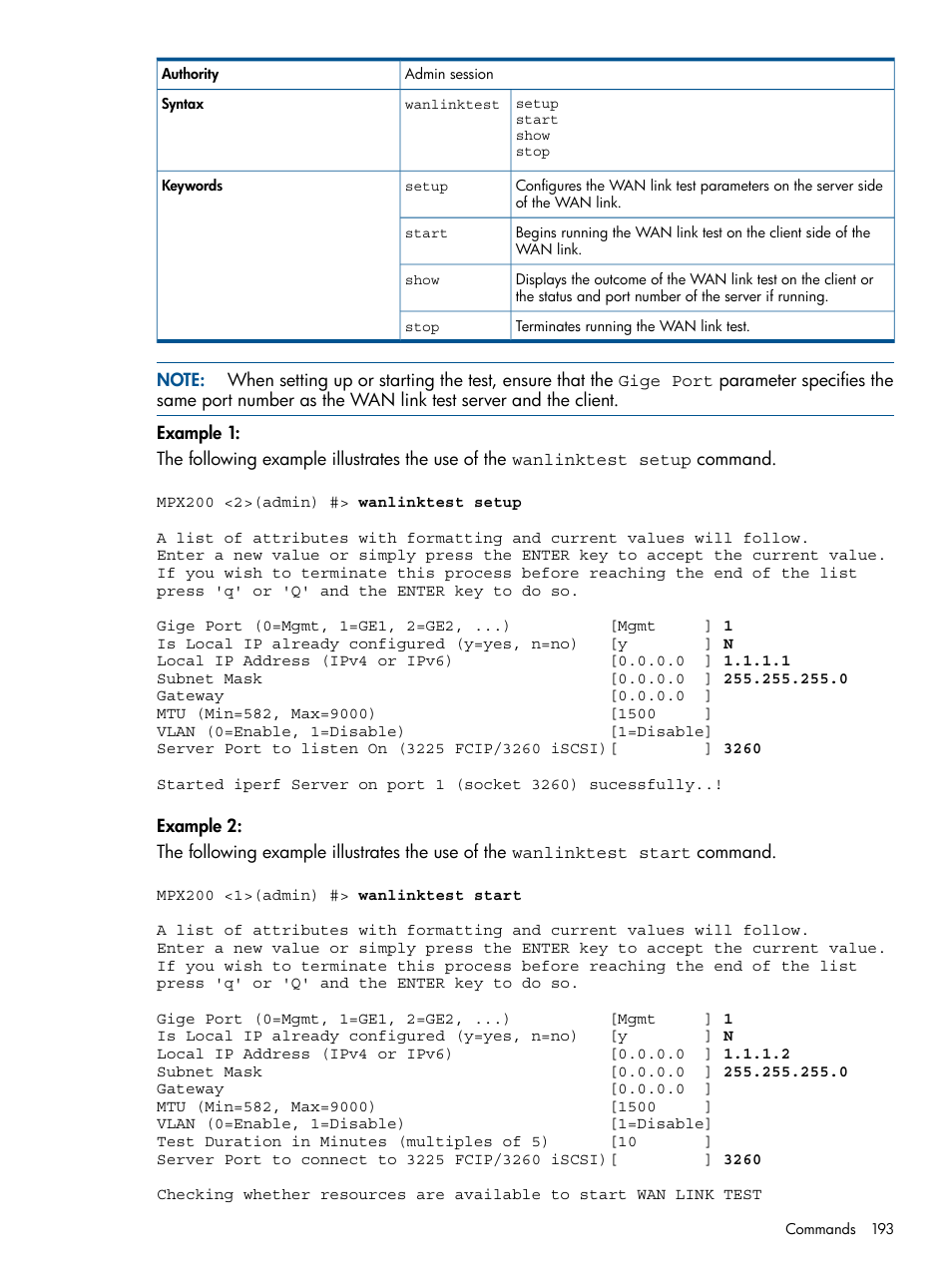 HP MPX200 Multifunction Router User Manual | Page 193 / 258