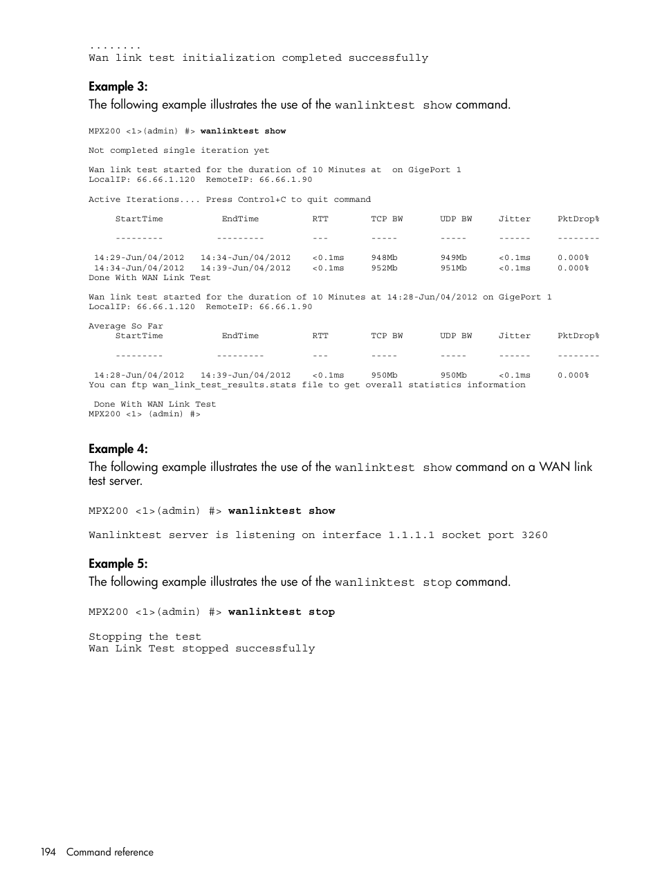 HP MPX200 Multifunction Router User Manual | Page 194 / 258