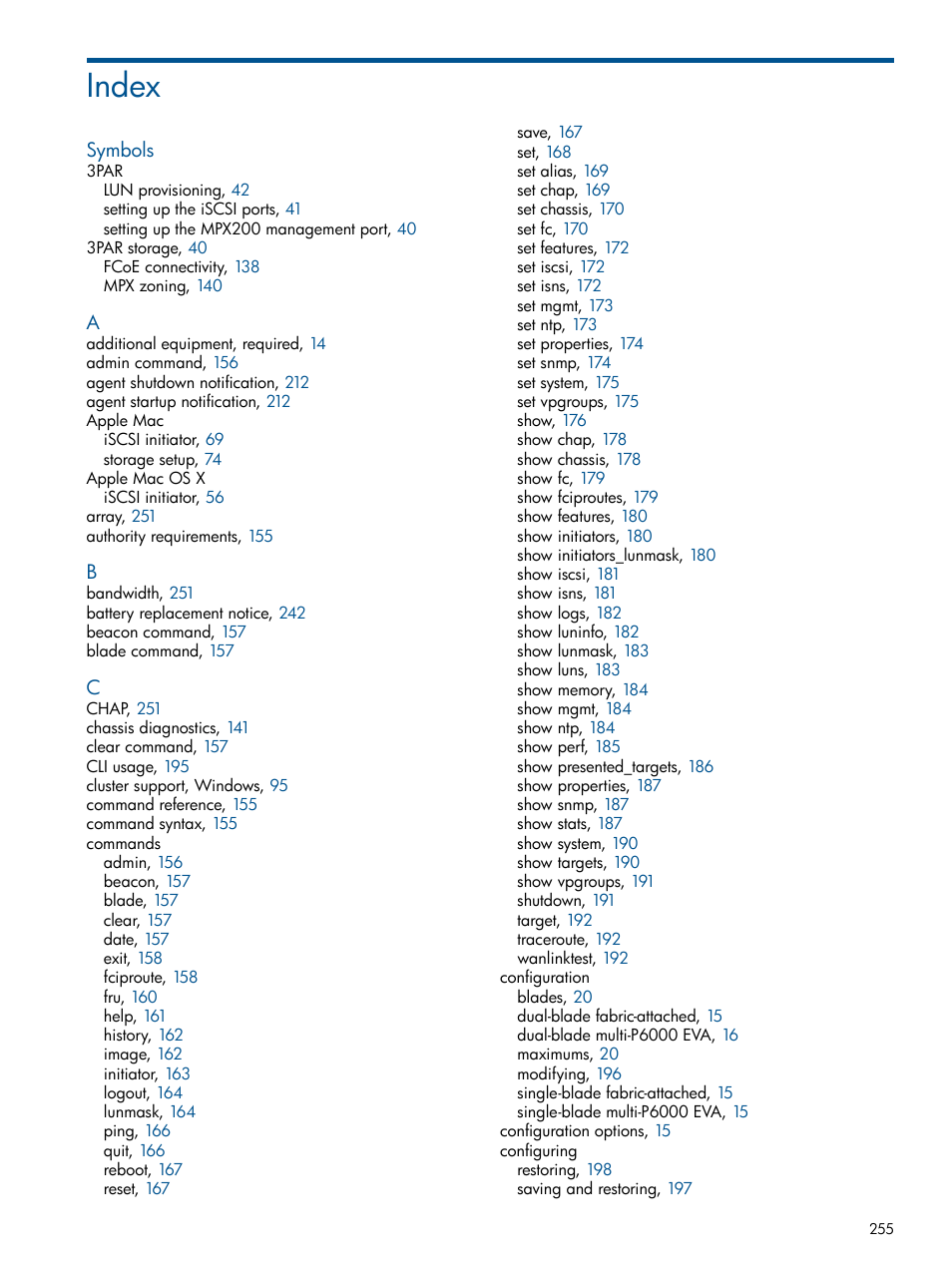 Index | HP MPX200 Multifunction Router User Manual | Page 255 / 258