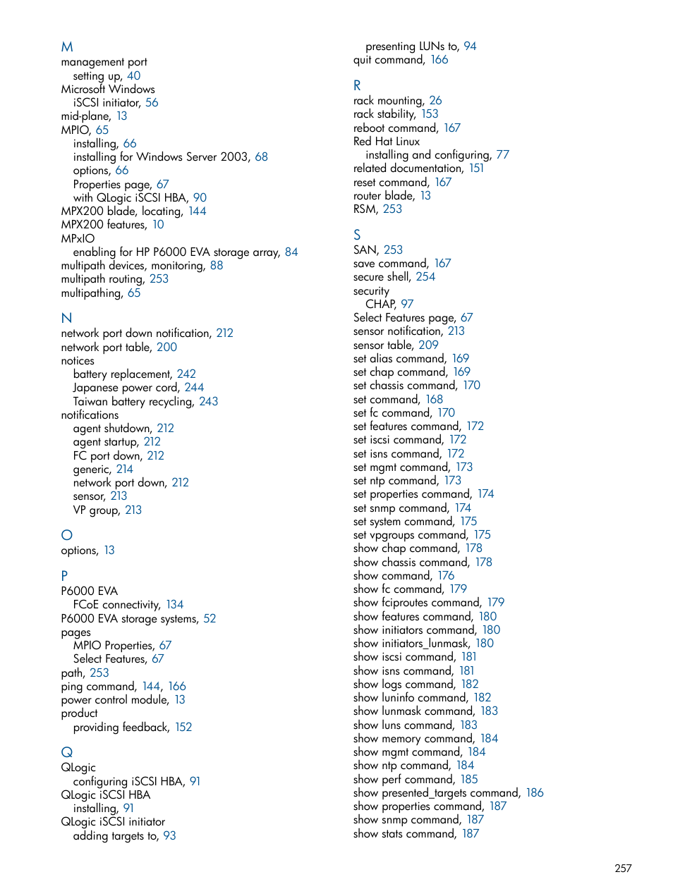 HP MPX200 Multifunction Router User Manual | Page 257 / 258